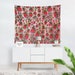 Strawberry Abstract Watercolor Art Fruit Faces Tapestry large abstract wall hanging kids large red wall tapestries unique nursery art decor 