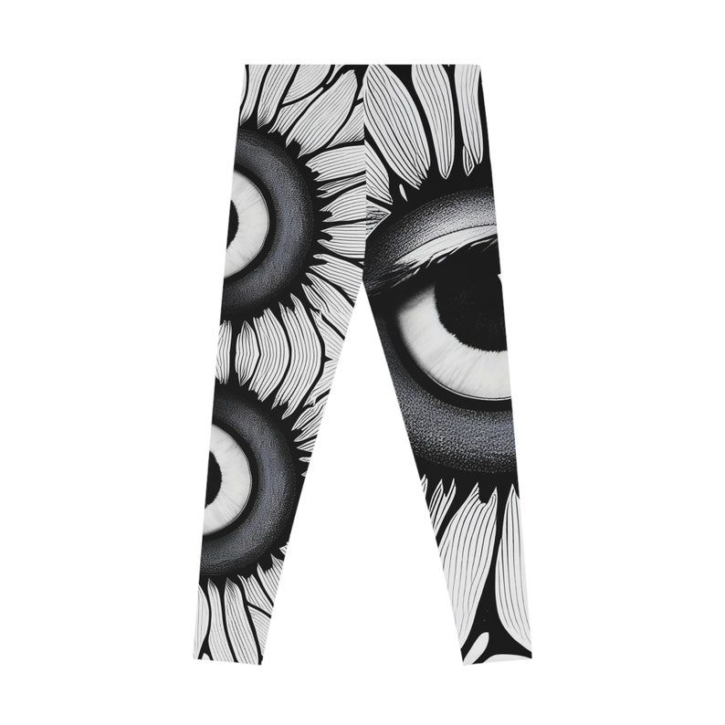 Funny Eyes Leggings Stretchy Yoga Pants Gym Gear Unique Sports Crazy Fashion Black White Workout Training Dance Fun Casual Comfy XS - 2XL image 7