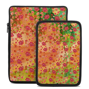 Computer-Kunst-Hüllen 'Garten-Party' floral Computer Tasche Laptop Künstler Ärmel Tablet Hülle Boho Stil Kunst Laptop bunte Hüllen Bild 2