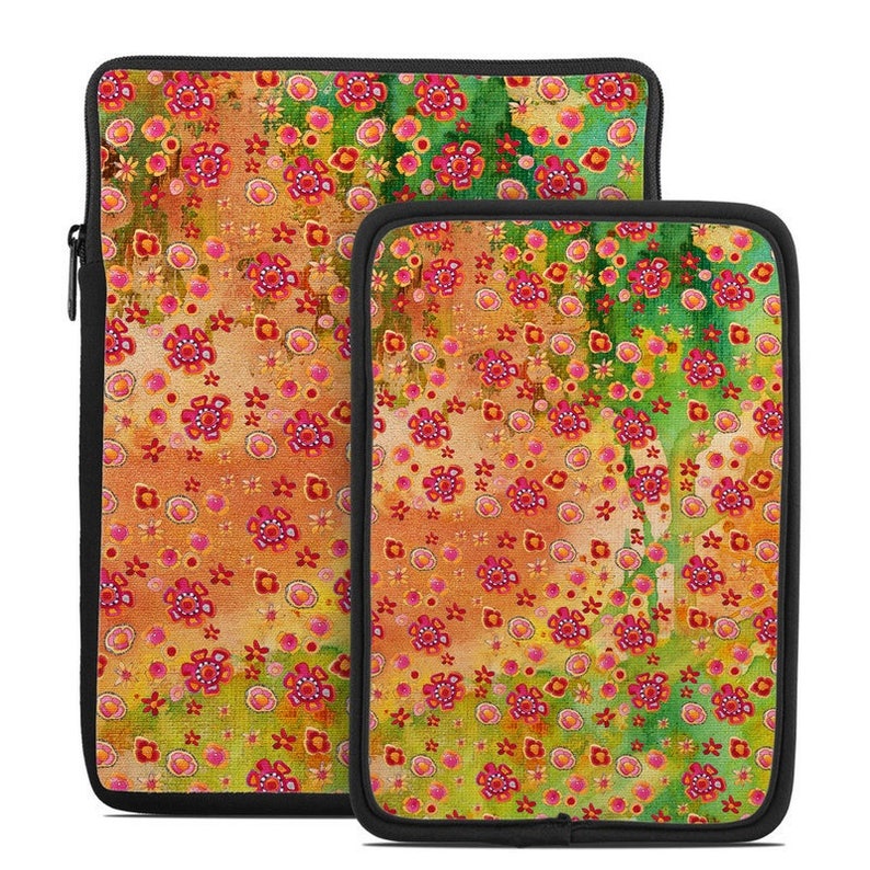 Computer-Kunst-Hüllen 'Garten-Party' floral Computer Tasche Laptop Künstler Ärmel Tablet Hülle Boho Stil Kunst Laptop bunte Hüllen Bild 2