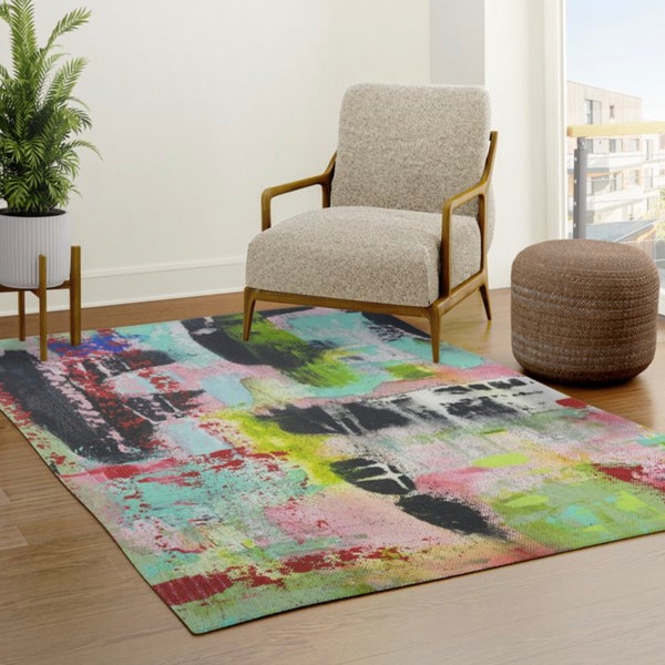 Watercolor Dorm Rug Etsy