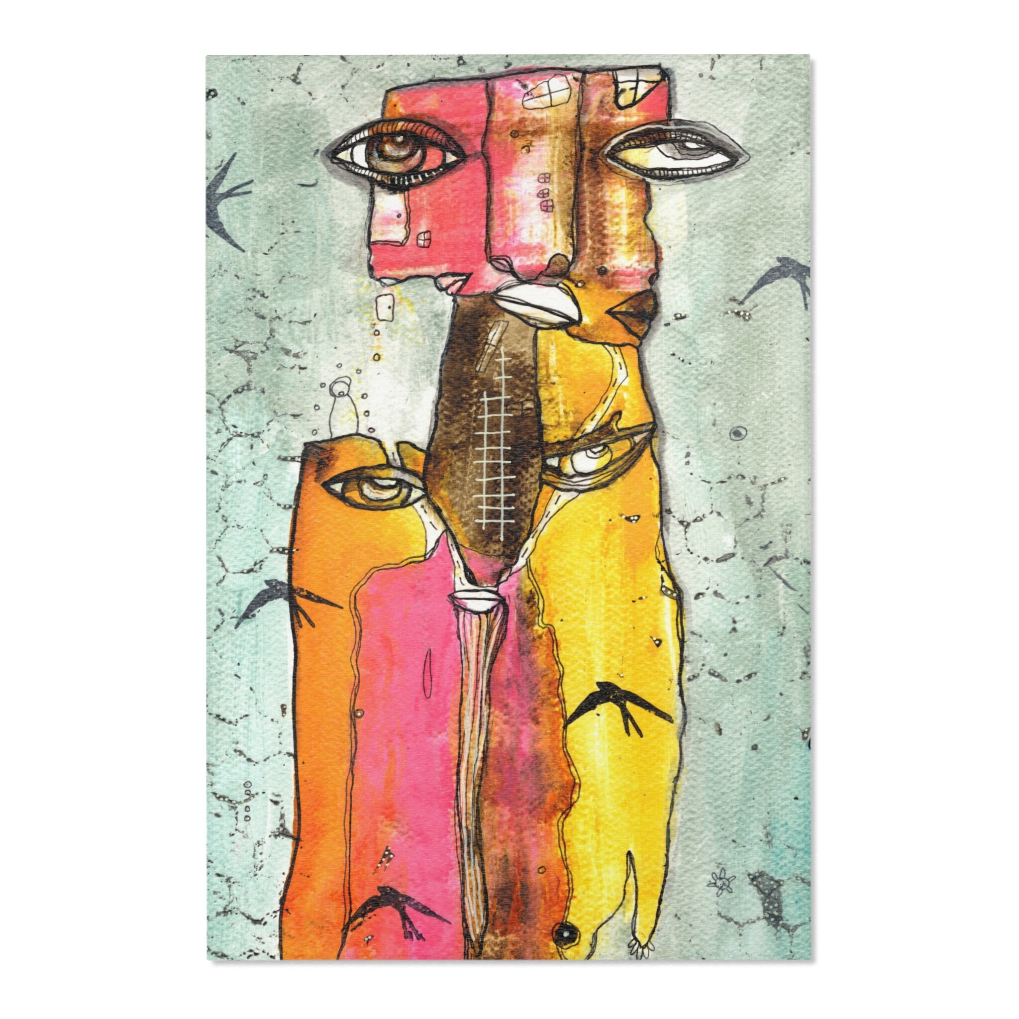 Maximilast Rug Maximalist Area Rugs Weird Colorful Art Carpet Accent Area Throw Rug ...