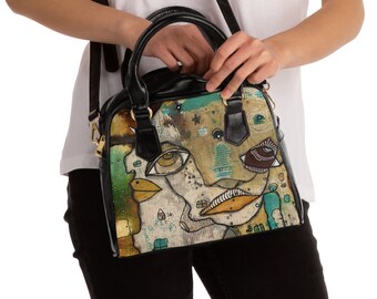 Handbag Purse Shoulder Bag Neutral Abstract Art Unique Artwork Designs on Women's Accessories Hand Bag Cool Funny Crazy Girls Fashion Purses
