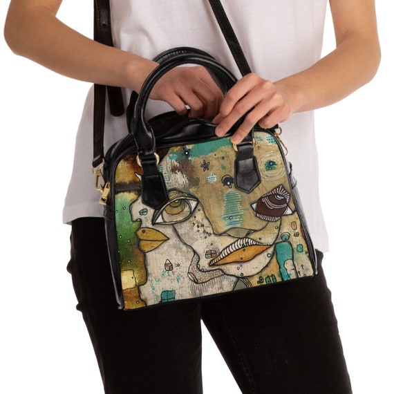 Handbag Purse Shoulder Bag Neutral Abstract Art Unique Artwork Designs on Women s Accessories Hand Bag Cool Funny Crazy Girls Fashion Purses Etsy