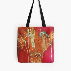 Colorful Tote Bag Beach Bags Original art Surreal artist C.Cambrea Canvas Grocery Tote Reusable Gym Bag Accessories Bohemian Decor Design bild 2