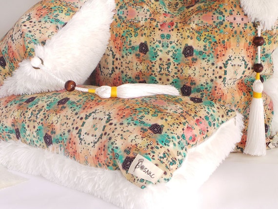 Large Boho Throw Pillow Set Of 3 Designer Throw Pillows Luxury Etsy