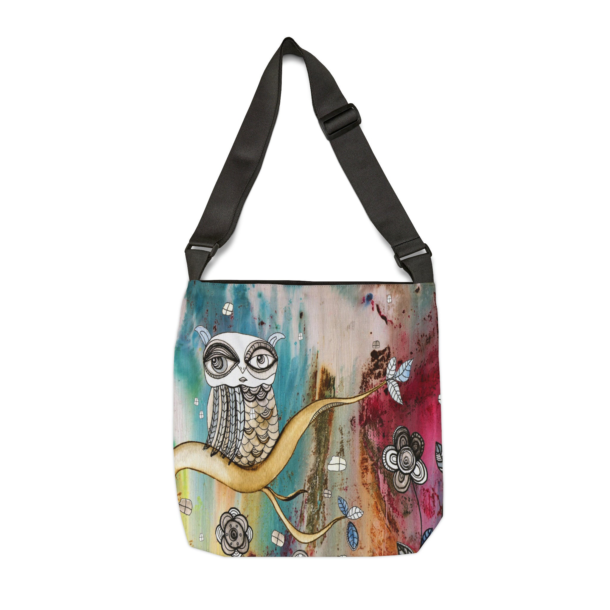 Bolsa De Búho, Regalo Para Amantes De Los Búhos, Bolsa De Lona Con Estampado De Aves, Bolsa De Estilo Cottagecore, Bolsa De Búho Pintada A Mano Con Acuarela, Bolsa De Vida Silvestre