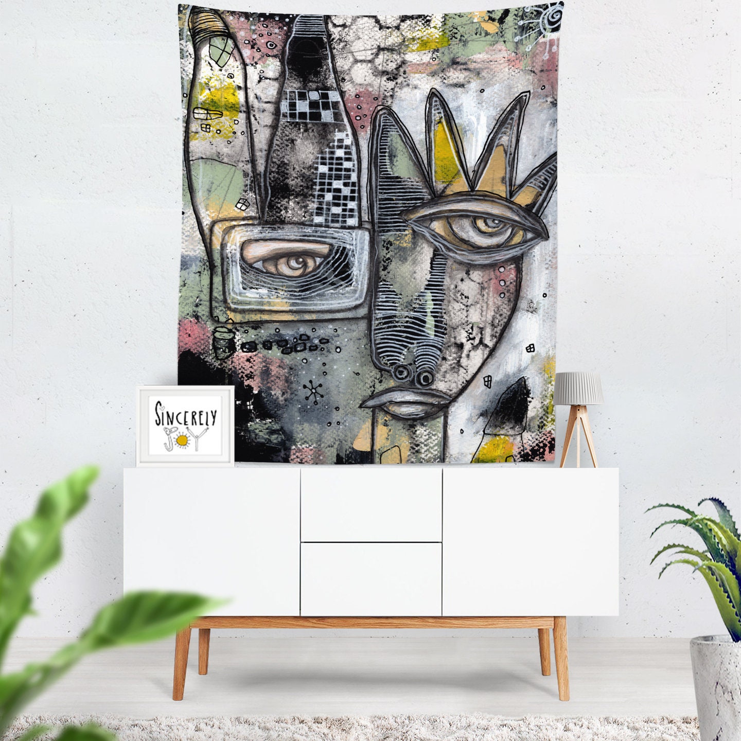 Large Face Tapestry Abstract Psychedelic Wall Art Hanging Tapestries Unique  Artwork Decor for Home Office Teen Bedroom Man Cave Gift -  Israel