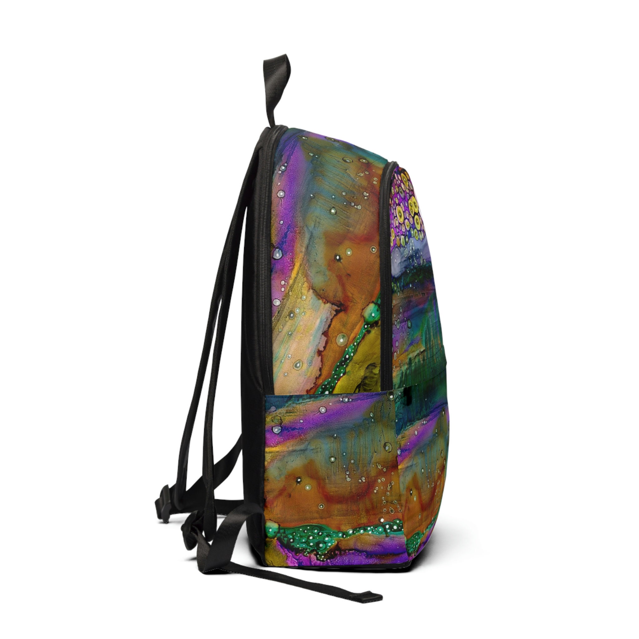 Totto Multicolor Graphic Print Backpack Laptop School Travel Book Bag TOTTO - School Backpack Adaptable to Trolley, Watercolor  main image 3