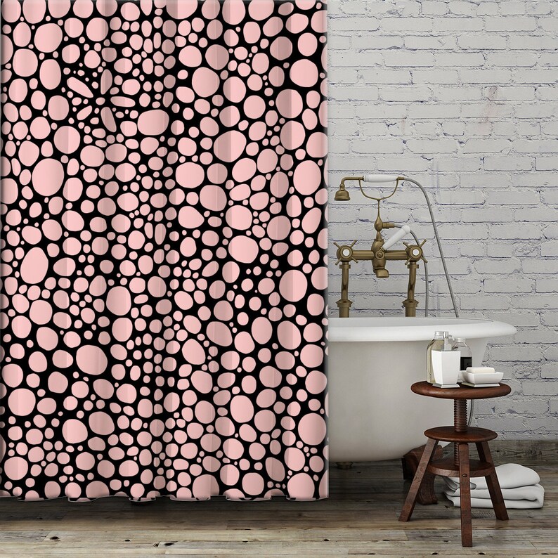 Buy Black Pink Shower Curtain Funky Shower Curtain Modern Shower Online