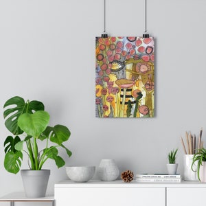 Trippy Giclée Art Print Intuitive Mixed Media Artist Thick Matte Prints Unique Painting Style Abstract Artwork Wall Hanging Psychedelic Art image 4