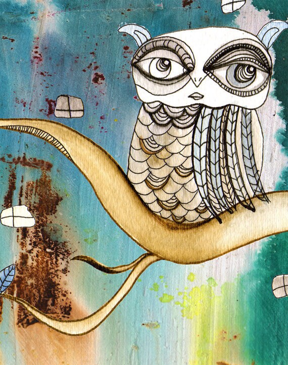 Bohemian Owl Beach Towel Abstract Art Bath Gym Towels Boho Owls Artwork Colorful Watercolor Painted Bathroom Artist Unique Bird Bath Decor Etsy