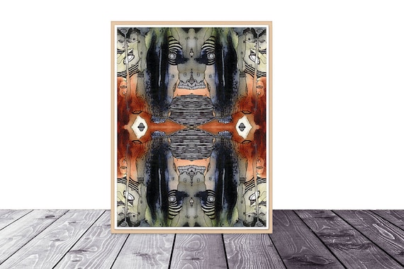 Psychedelic Watercolor Abstract Art Print Download Printable Art Original Psychedelic Art Abstract Art Prints Unique Downloadable Artwork
