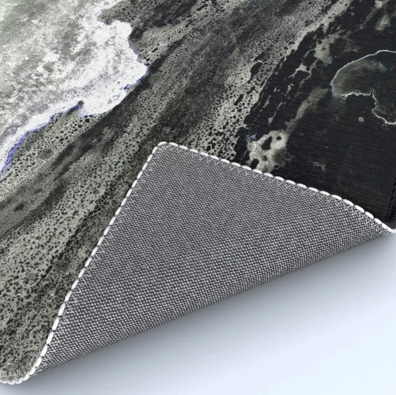 Organic Abstract Ocean Artwork on Area Rugs Accent Throw Rug - Etsy