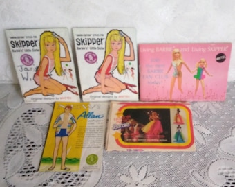 5 Barbie Ken Skipper Allan and Friends Mattel Fashion Catalogs Booklets Pamphlets 1963 to 70s