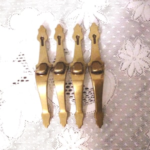 Lot Of 20 Amerock 315 Cabinet Door Thumb Pulls Handle Brass 3" Centers Vintage 1960s