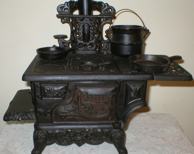 Crescent Cast Iron Toy Stove Salesmen Sample Vintage 1930s Etsy