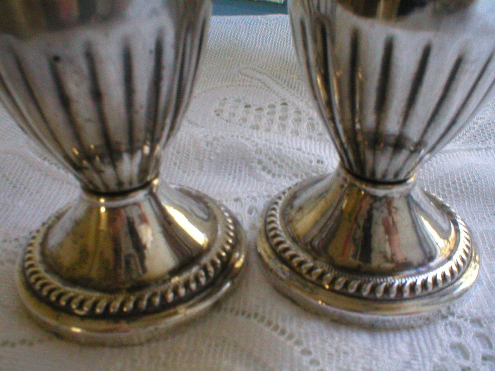 Vintage Sterling Silver Salt And Pepper Shakers Antique Etsy