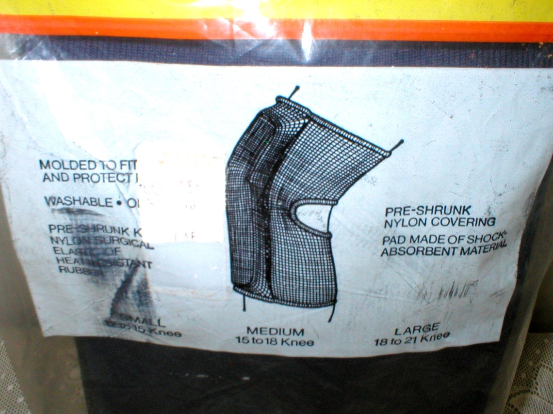 Pro Wrestling Knee Pads Black Size Large Vintage 1980 New Old Etsy