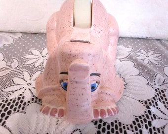 Pink Elephant Tape Dispenser Vintage