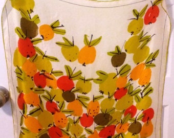 Vera Neumann Scarf Fruit Apples Vintage 60s - 70s