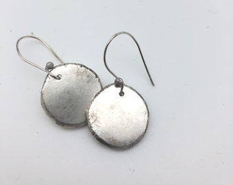 Lovely sterling silver dollop earrings