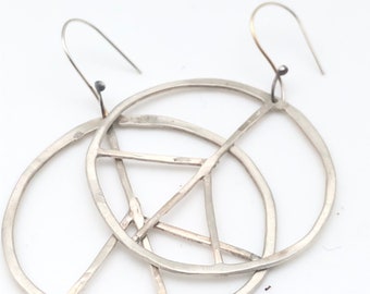 peace love and sterling silver earrings