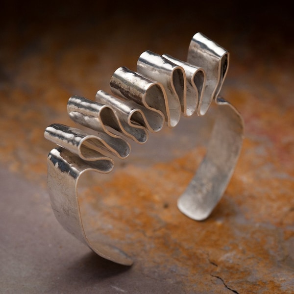 cinta caramelo de plata de ley pulsera brazalete