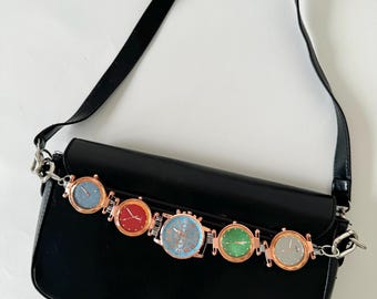 Kloktashangerketting in punkstijl | Rockbag-accessoire|Edgy tasriempje | Y2K-retroaccessoire | Valentijnsdagcadeaus | Perfect cadeau voor haar