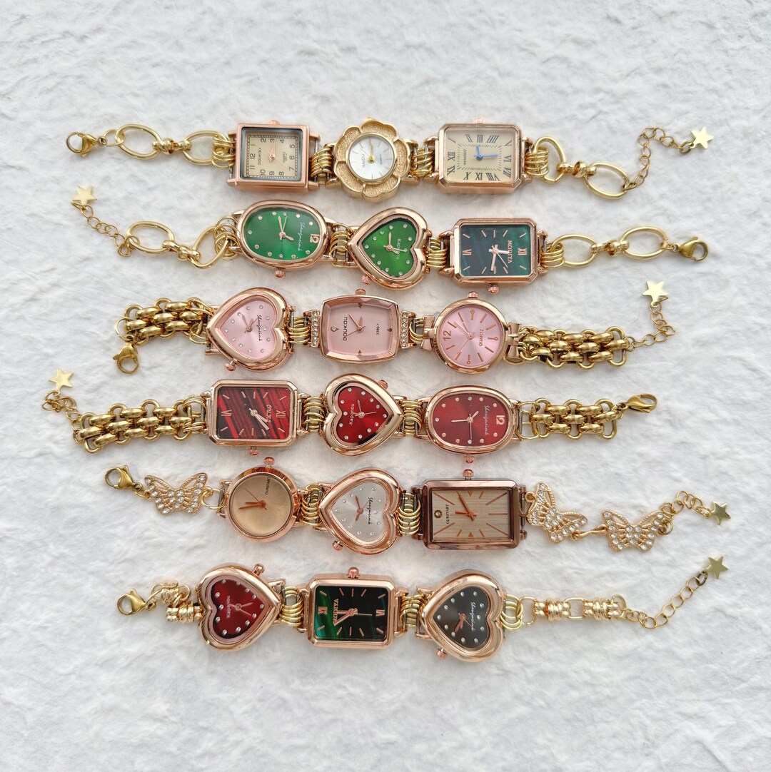 Beautiful chain bracelet vintage watch ❤️‍?❤️‍? Vintage Multi-charm Watch Bracelet, Gold Watch Bracelet  main image 3