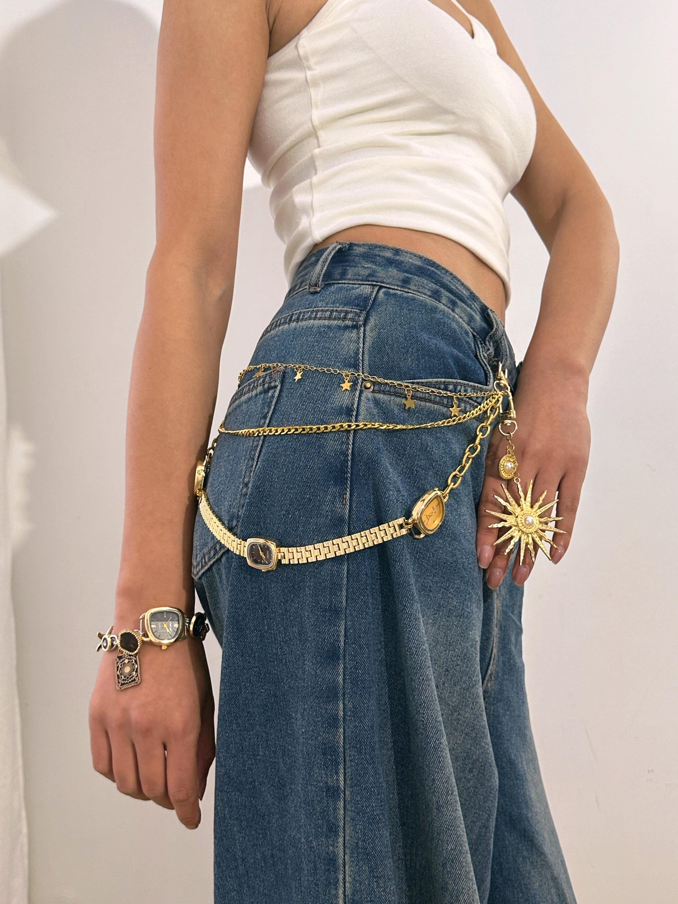 Cintura elastica con pietre, oro | Intrend