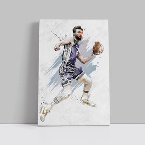 Domantas Sabonis Poster Sacramento Kings Wall Art Print Basketball Sports Poster Canvas Print Framed Poster Basketball Poster Home Decor H22