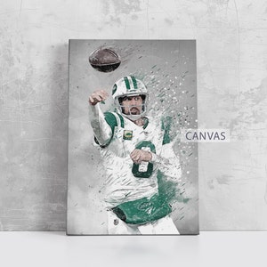 Aaron Rodgers Poster New York Jets Wall Art Print Football Artwork NFL Framed Canvas Print Home Decor Gift M63 Birthday Gift