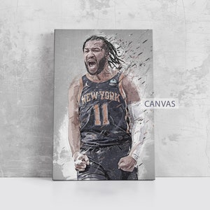 Jalen Brunson Framed Canvas Print New York Knicks Poster Basketball Artwork NBA Wall Art Print Home Decor Gift M41 Birthday Gift