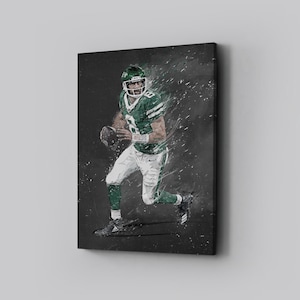 Aaron Rogers Wall Art New York Jets Poster Print Football Artwork NFL Framed Canvas Print Home Decor Gift M101 Birthday Gift