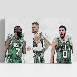 Kristaps Porzingis Poster Boston Celtics Wall Art Print Basketball Sports Poster Canvas Print Framed Poster Basketball Poster Home Decor H62