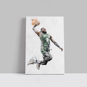 Jaylen Brown Poster Boston Celtics Wall Art Print Basketball Sports Poster NBA Canvas Print Framed Poster Basketball Poster Home Decor H43