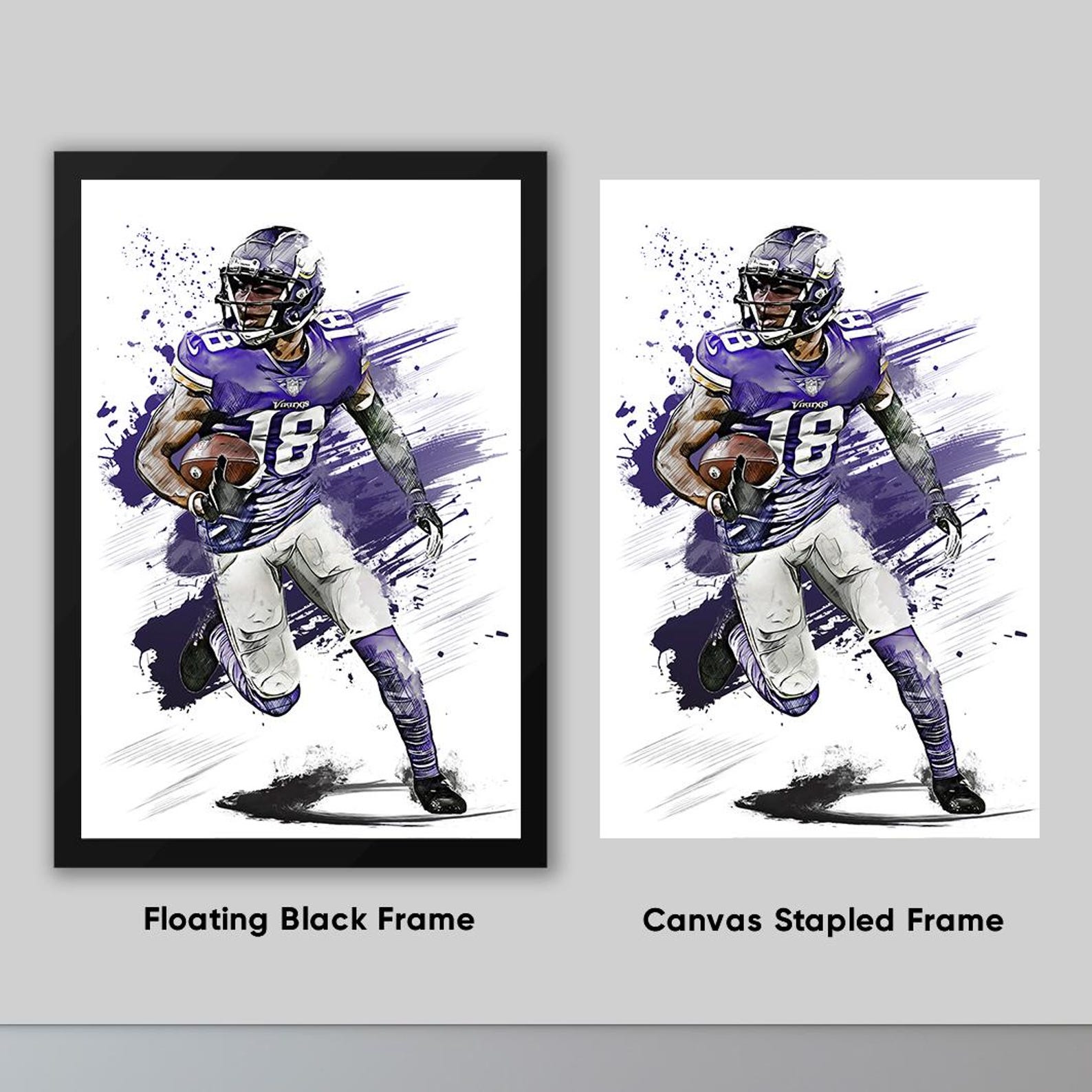 Justin Jefferson Minnesota Vikings Unreal One-Hand Catch Foto autografata Stampa Poster Arte da parete Decorazione per la casa - Italia Justin Jefferson Minnesota Vikings Unreal One-Hand Catch Foto autografata Stampa Poster Arte da parete Decorazione per la casa - Italia