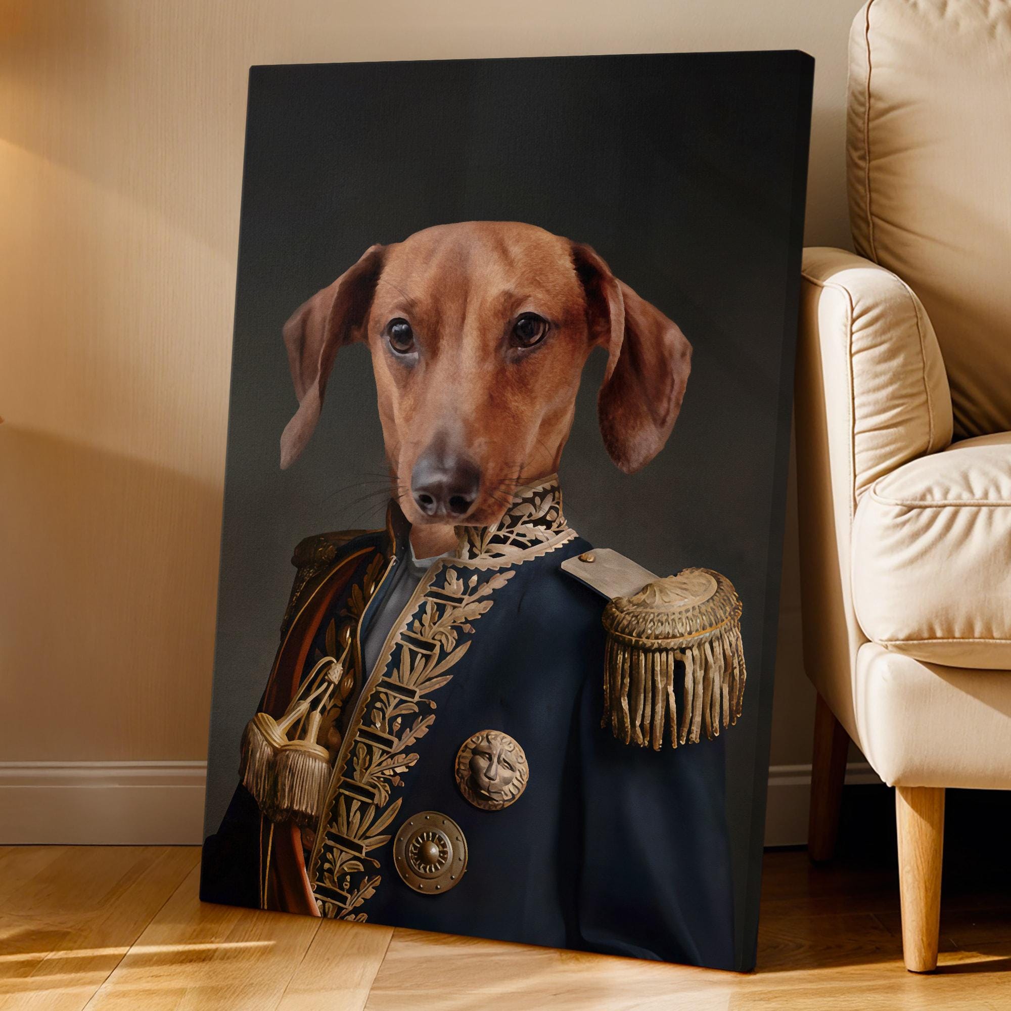 The Royal - Custom Pet Portrait From Photo - Regal Cat Dog Portrait ...