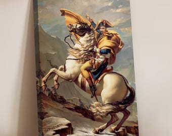 The Napoleon - Custom Royal Portrait from Photo - Renaissance Portrait - Historical Portrait - Royal Human Portrait - Stretched Canvas