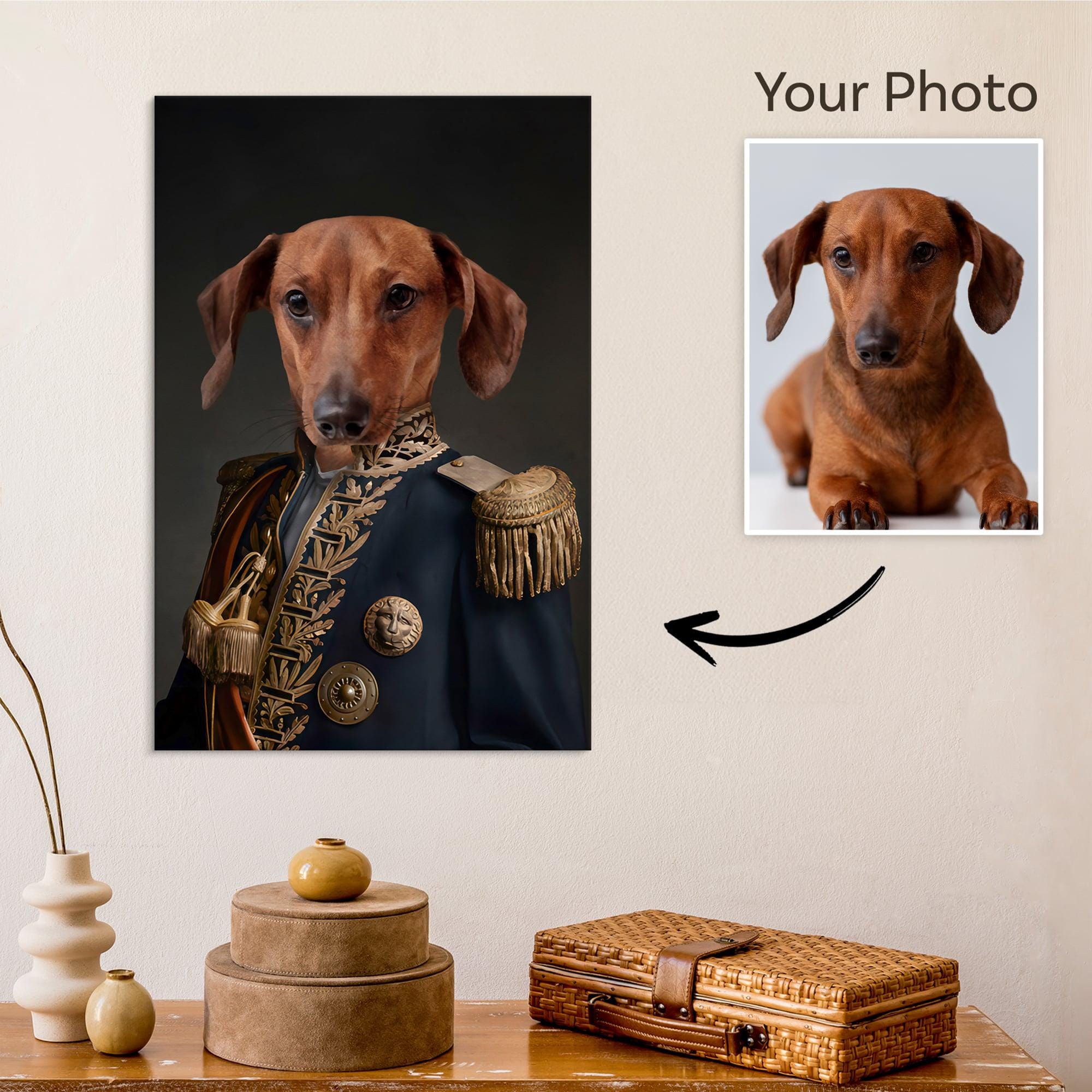 The Royal - Custom Pet Portrait From Photo - Regal Cat Dog Portrait ...