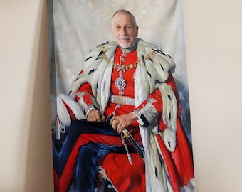 The Lord - Custom Royal Portrait from Photo - Historical Portrait - Royal Portrait - Human Portrait - Men Portrait - Renaissance Portrait
