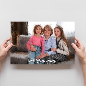 Custom Three Generations Family Portrait from Photo - Painting on Canvas - Personalized Gift for Family - Oil Painting Printed on Canvas