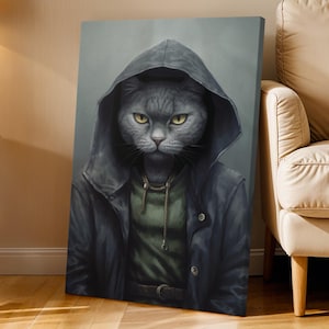 The Rapper - Custom Pet Portrait - Funny Unique Dog Art - Renaissance Birthdays Gifts - Cat Dog Gifts for Pet Owners -Royal Stretched Canvas