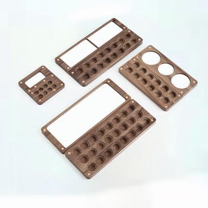 ポータブル木製水彩ボックス - 水彩画用ウォールナットミニパレット、アクリル折りたたみパレット、ペイントケース、屋外スケッチ用アートツール