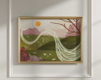 Moors Landscape Print | Winds Approaching | Vibrant Sun Art