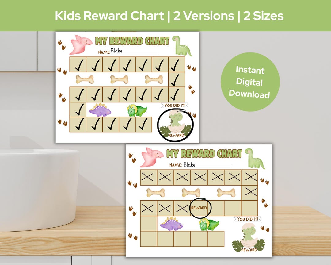 Kids Rewards Chart Printable, Kids Behavior Tracker Chart, Kids Task ...