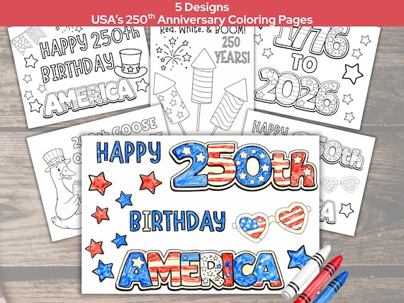 USA 250th Anniversary Kids Coloring Pages, Semiquincentennial Coloring Sheets, Fourth Of July America’s Birthday 2026 Classroom Activity