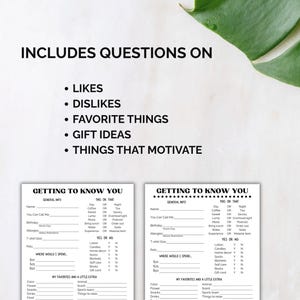 Team Building Get to Know Your Staff Questionnaire Printable, Get to ...