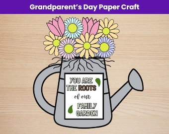 Grandparents Day Craft Printable, Paper Craft, Grandparents Day Gift Ideas, Pre K Activity, Daycare Activity, Preschool Activity